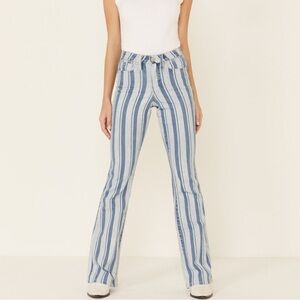 Shyanne  Blue Striped Bootcut  Jeans EUC